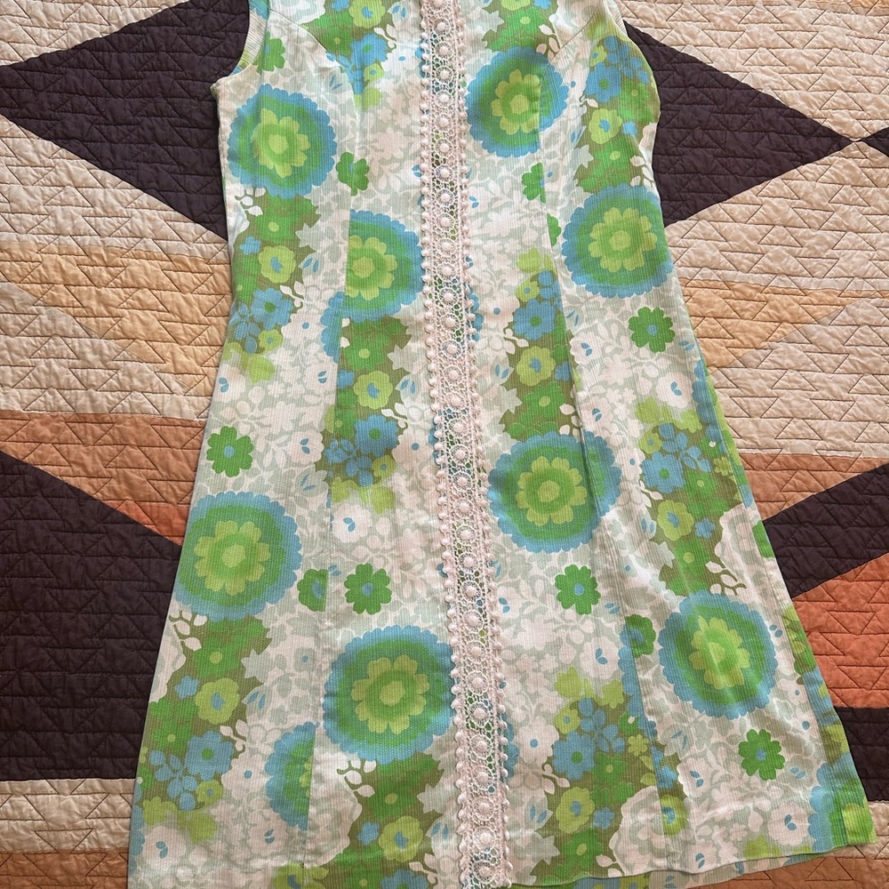 Liberty Circle Dress - Green and Blue Floral